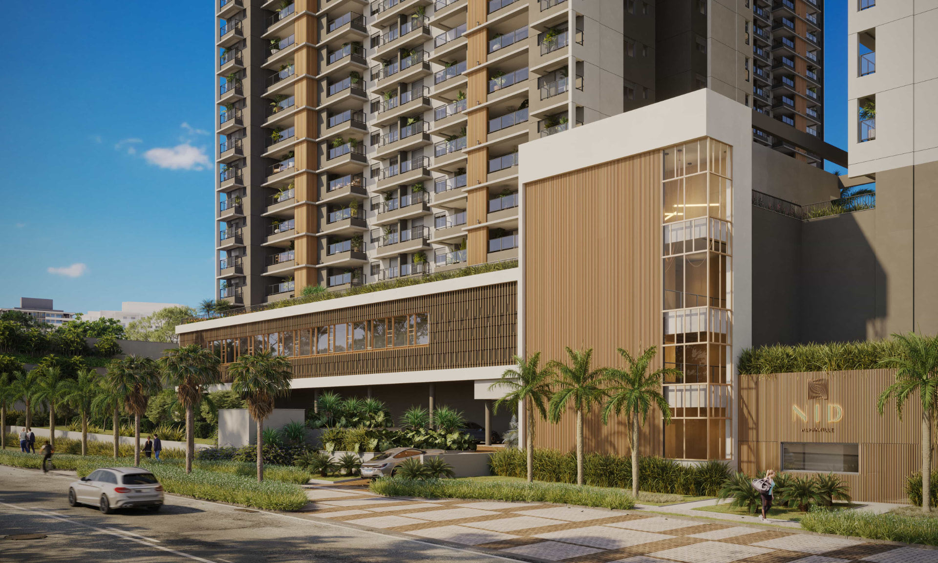 Portaria e acesso do NID Residencial Alphaville